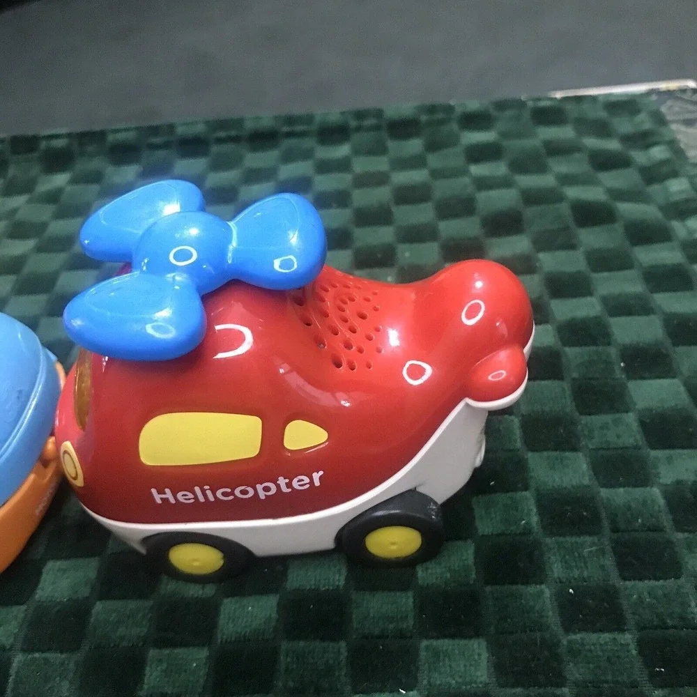 VTech Go Go Smart Wheels Race Car Helicopter Car Light & Sound Works Lot Of 3